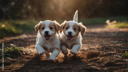 Playful Puppies at Playtime