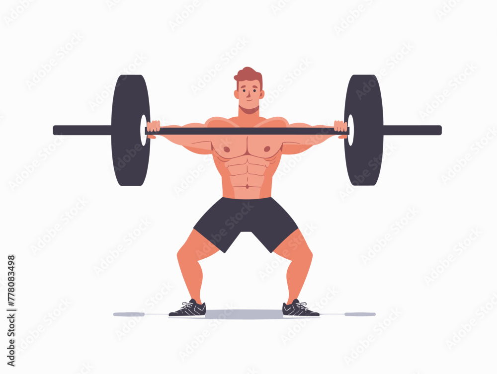 weightlifter using proper form for lifting a barbell weightlifter using proper form for lifting a barbell