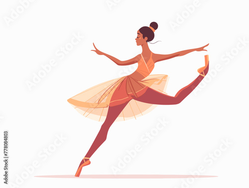 ballet dancer in graceful rehearsal