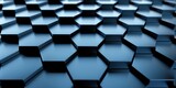 Detailed close-up view of a blue hexagonal pattern creating a modern and abstract background