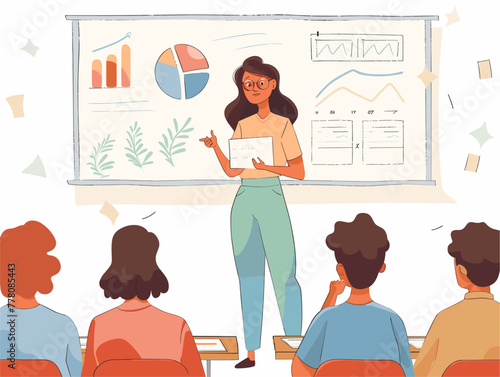 high school student giving a presentation