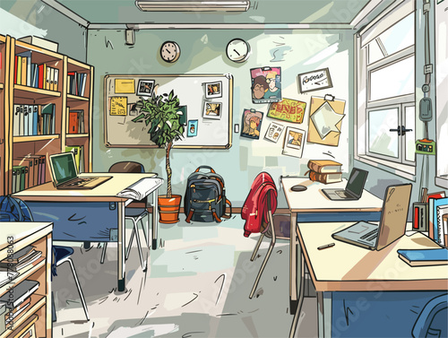 yearbook club selecting photographs and captions