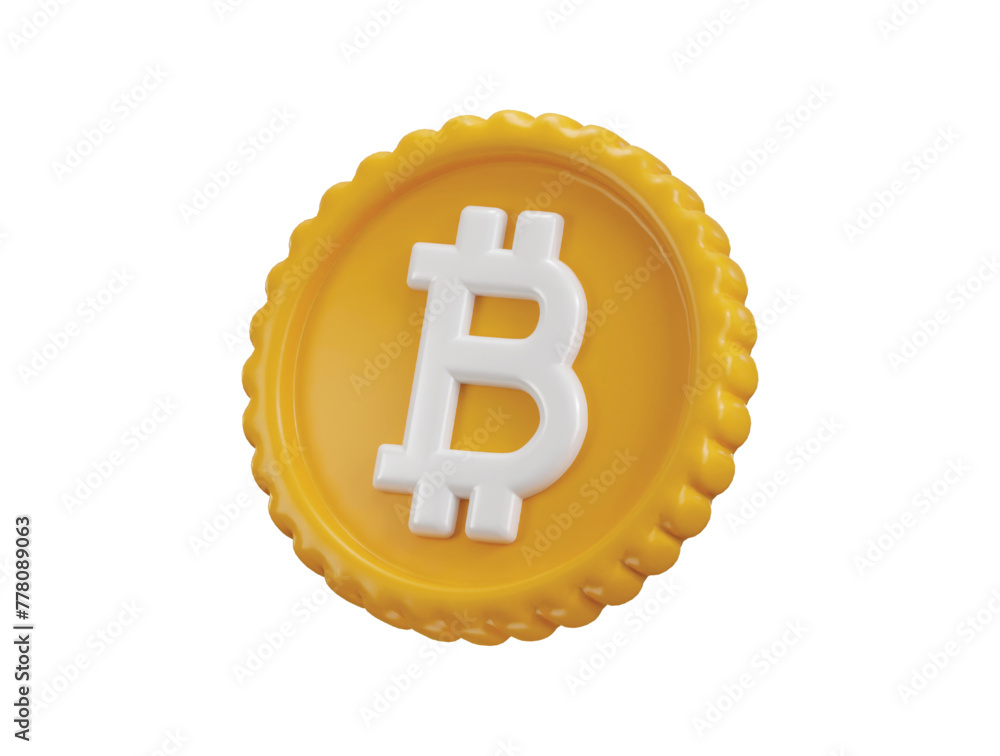 bitcoin icon 3d rendering vector illustration bitcoin icon 3d rendering vector illustration