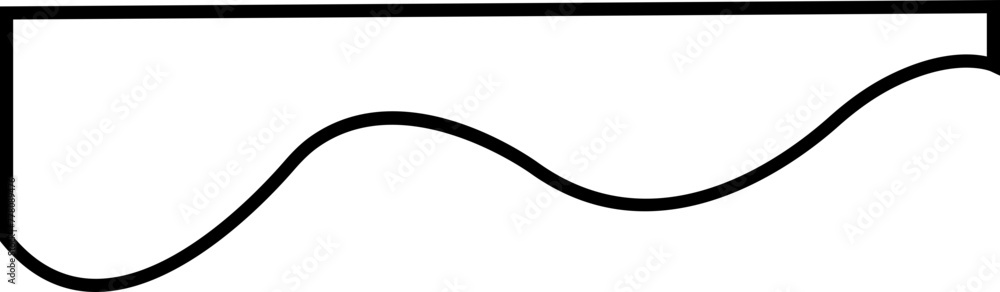 Border shape in outline style editable stock for website design. Vector banner header and separator. Background section and frame template. Abstract curve top headline icon on transparent background. Border shape in outline style editable stock for website design. Vector banner header and separator. Background section and frame template. Abstract curve top headline icon on transparent background.