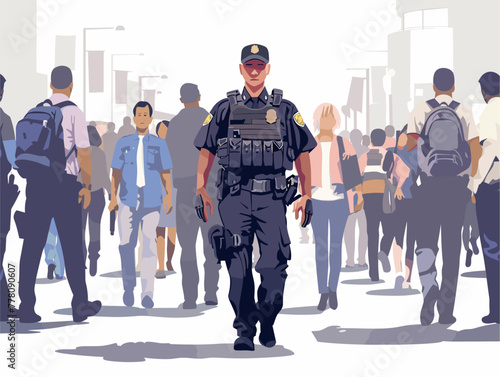 security officer escorts dignitary