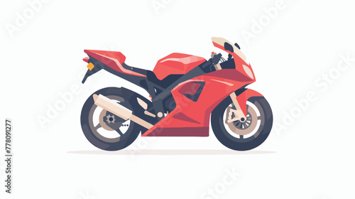 Motorcycle 
 icon flat vector isolated on white background