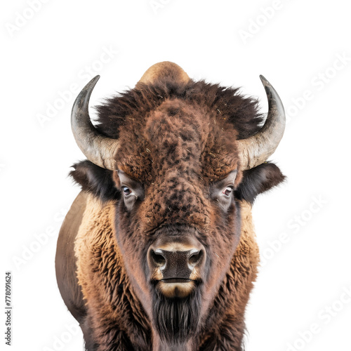 Bison isolated on background