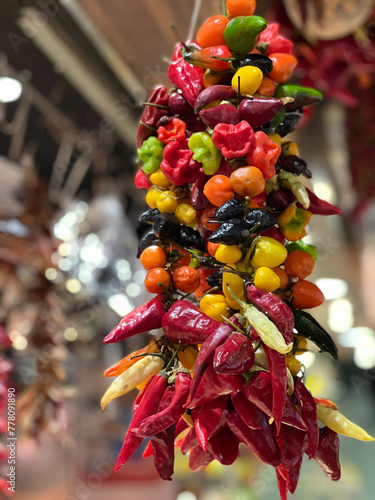 Chili peppers from the Barcelona covered market