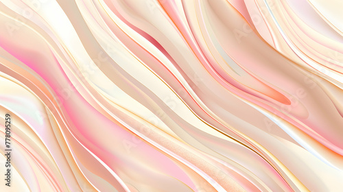 Boho background with liquified pattern that flows in a diagonal direction  combining shades of champagne  beige  pink pastel  and ivory colors. Wallpaper for artwork.