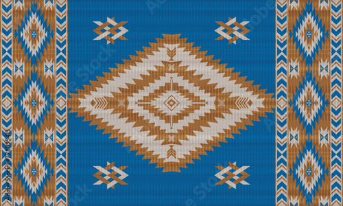 American tribal ethnic native pattern.Traditional Navajo,Aztec,Apache,Southwest and Mexican style fabric pattern.Abstract vector motifs pattern.For fabric,clothing,blanket,carpet,woven,wrap,decoration