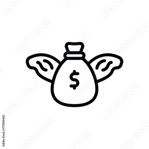 Chasing Money vector icon.