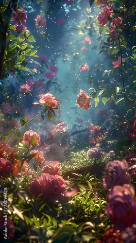 Fantastical Garden Bursting with Floral Fragrances and Ethereal Enchantment