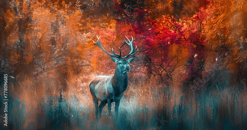 National Geographic Photo ðŸ¦Œ with abstract background 