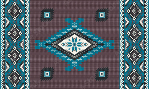 American tribal ethnic native pattern.Traditional Navajo,Aztec,Apache,Southwest and Mexican style fabric pattern.Abstract vector motifs pattern.For fabric,clothing,blanket,carpet,woven,wrap,decoration