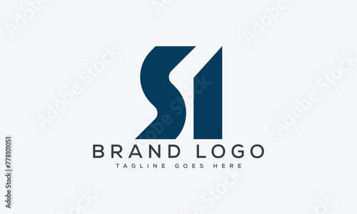 letter SI logo design vector template design for brand