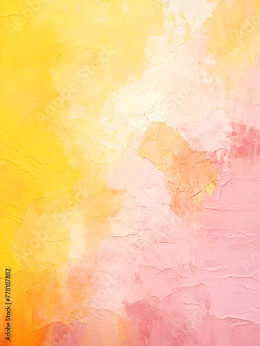 Abstract Yellow and Pink Watercolor Texture Background