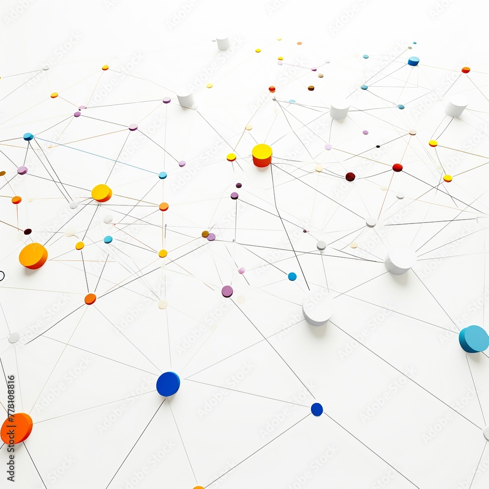 Abstract representation of a communication network at the molecular level detailed and realistic Abstract representation of a communication network at the molecular level detailed and realistic