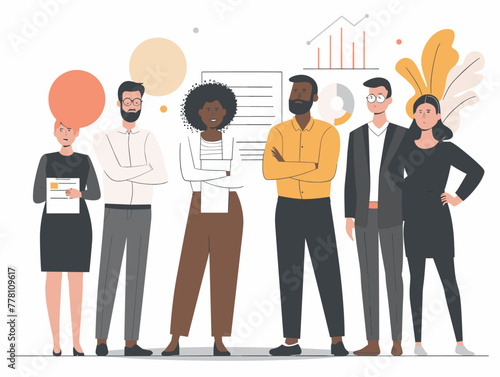 animated sales team making a great pitch