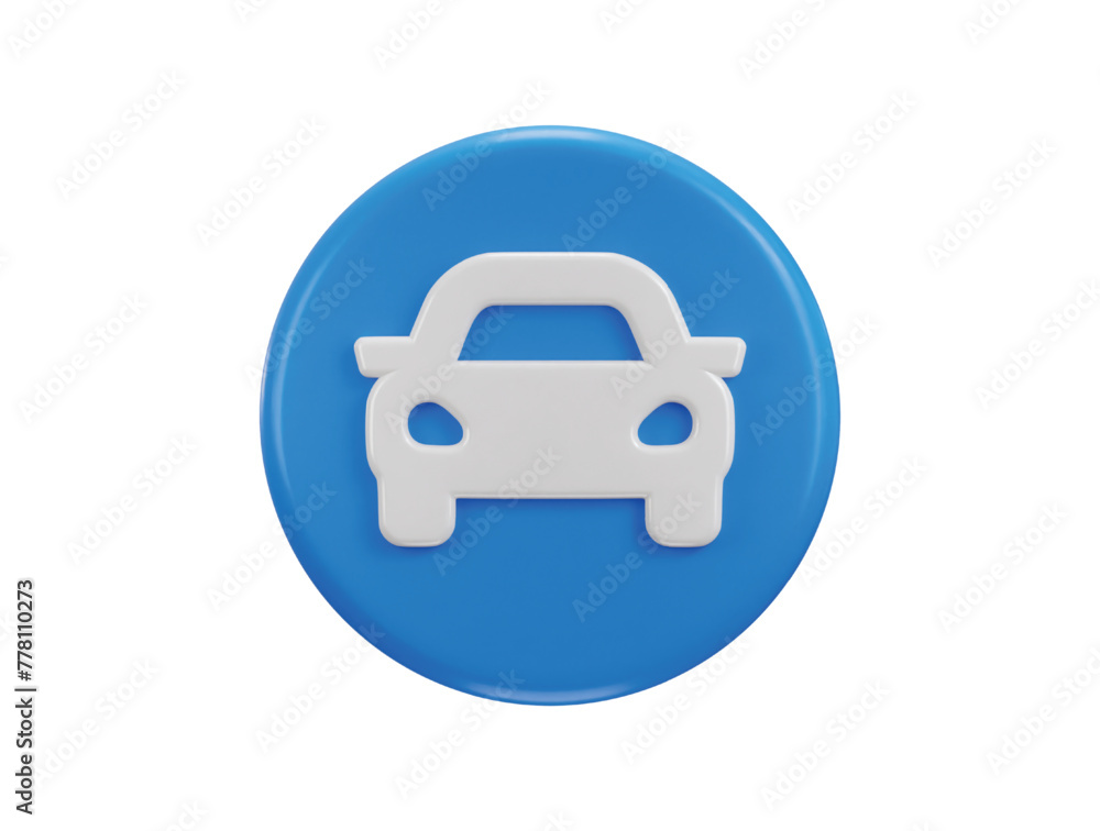 car icon 3d rendering vector illustration car icon 3d rendering vector illustration