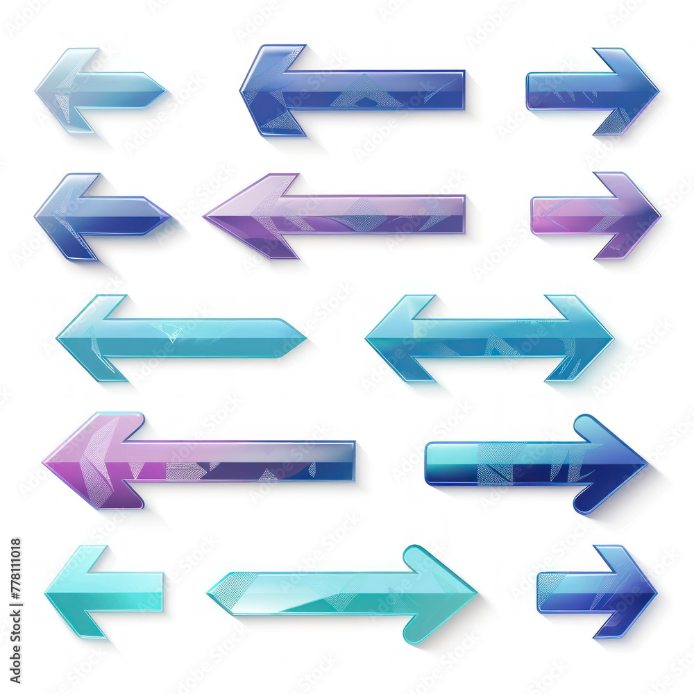 Collection of icon arrow on white background Collection of icon arrow on white background