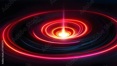 Radiant Red Neon Swirls: Mesmerizing Background(Generative AI)