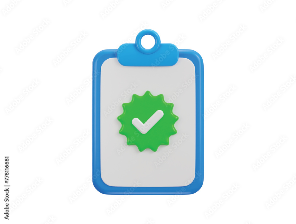 clipboard with check mark paper accept icon 3d rendering vector illustration clipboard with check mark paper accept icon 3d rendering vector illustration