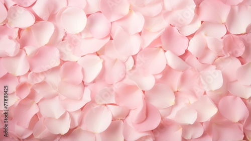 A romantic pink background with rose petals