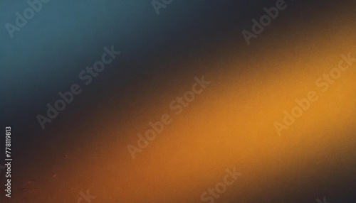 Grainy background abstract dark orange yellow blue color gradient black noise texture banner poster header backdrop design