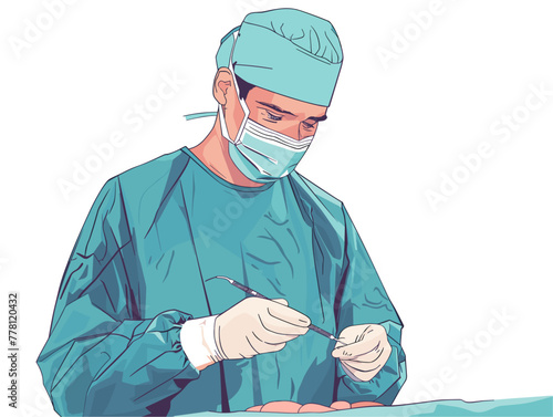skilled surgeon operates with precision
