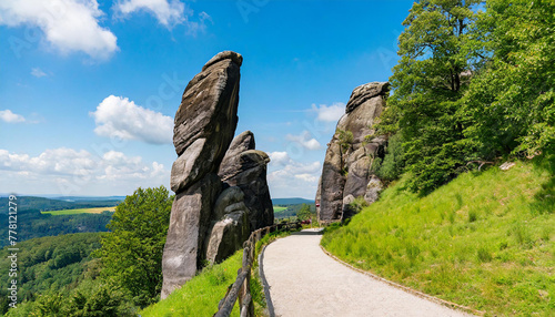 mythical stone giants and viklas and granit rockformation in Blockheide, natural reserve photo