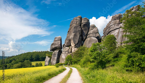 mythical stone giants and viklas and granit rockformation in Blockheide, natural reserve photo