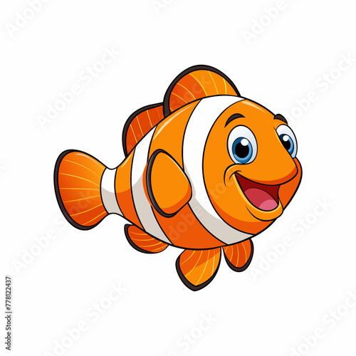 A Funny Happy Clownfish