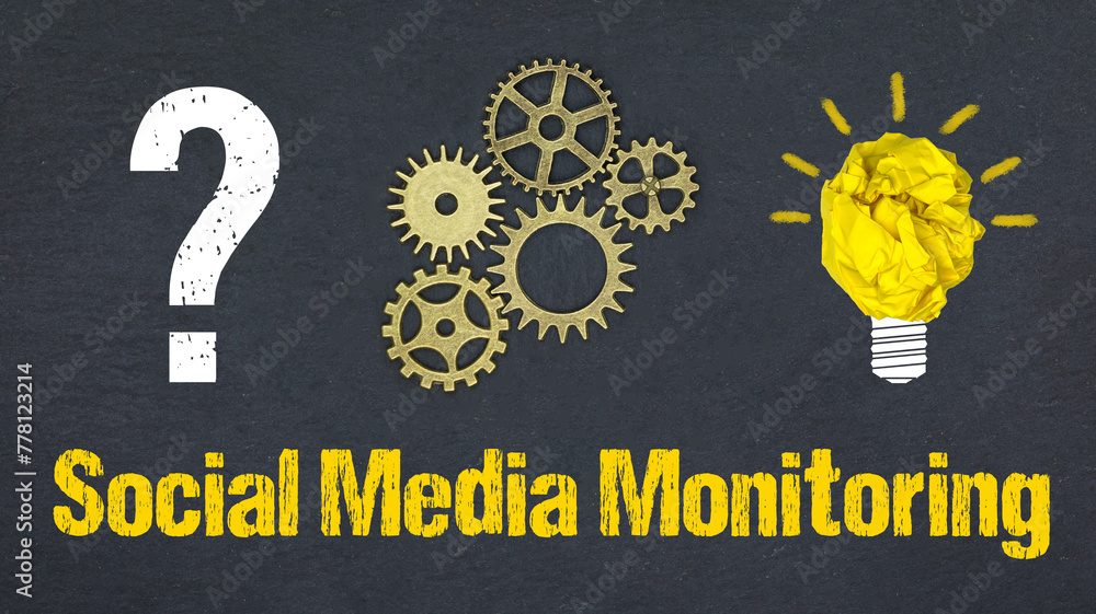 Social Media Monitoring	 - obrazy, fototapety, plakaty 