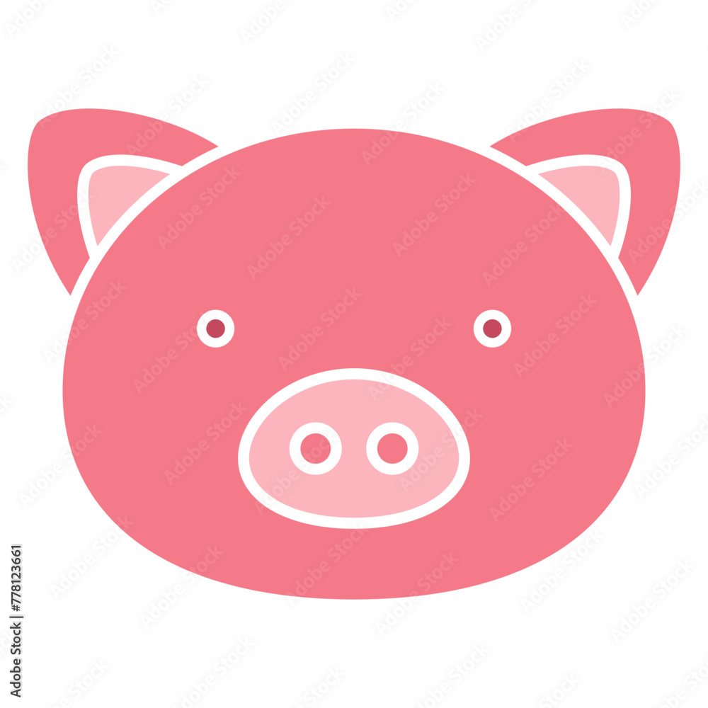 pig animal icon illustration pig animal icon illustration