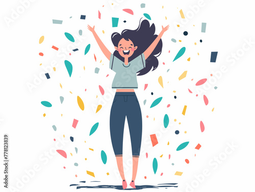 tears of joy surprise party in animated illustration