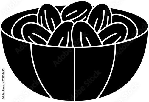 tropical illustration medjool silhouette fruit logo green icon date outline food palm tree sweet leaf brown dry harvest heap shape branch jerked preserved for vector graphic background