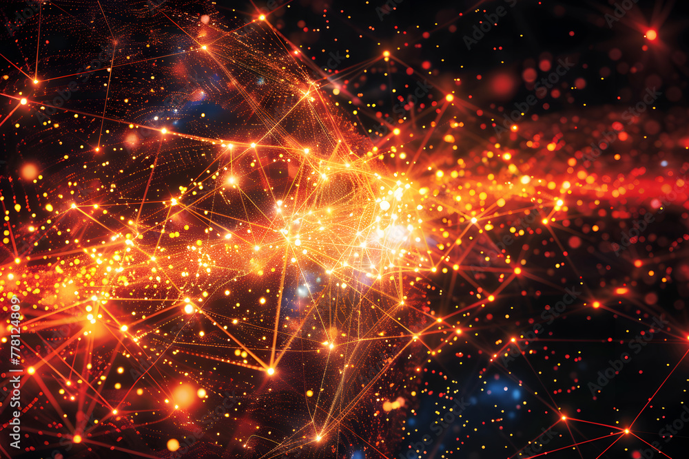 Fototapeta premium Internet connection network , abstract cyberspace, global community concept