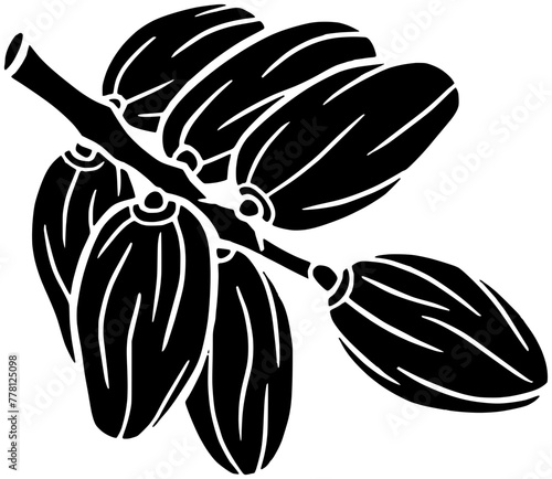 tropical illustration medjool silhouette fruit logo green icon date outline food palm tree sweet leaf brown dry harvest heap shape branch jerked preserved for vector graphic background