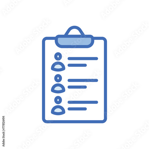 Attendees List vector icon