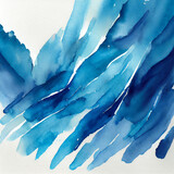blue paint strokes in watercolor on a white background