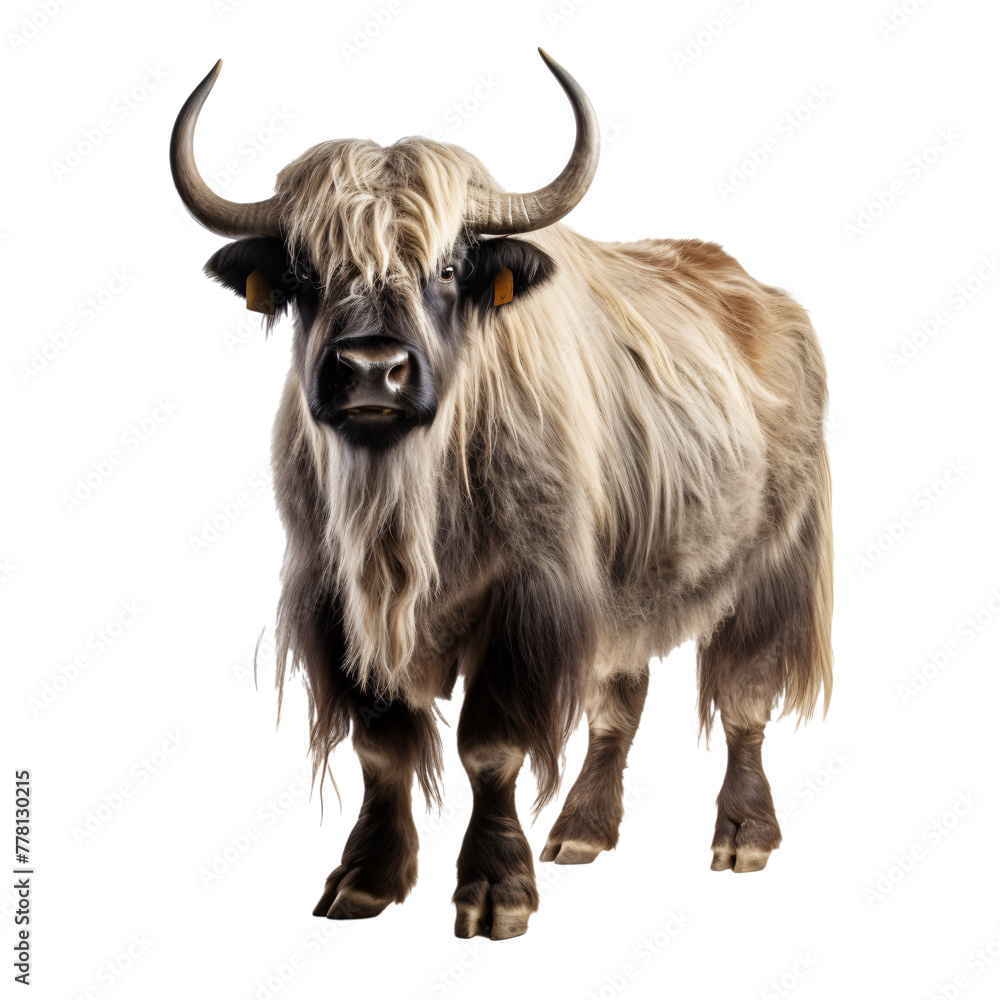 a yak with long hair and horns a yak with long hair and horns