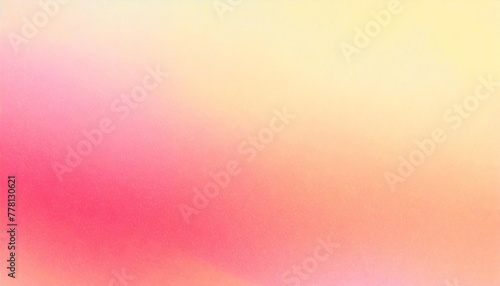 Light carmine pink pale yellow background grainy gradient texture abstract summer colors backdrop banner poster card wallpaper website header design