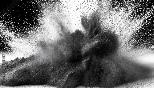 spray charcoal Charcoal burst splash splatter exhale smoke white dust abstract particles dust Black texture powder powder black win explosion cloud air colours background explosion background white photo