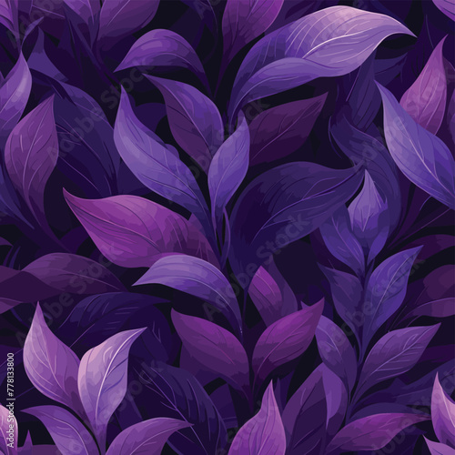 Vector Seamless Watercolor Pattern colorful Design a colorful vintage background with violet purple leaves