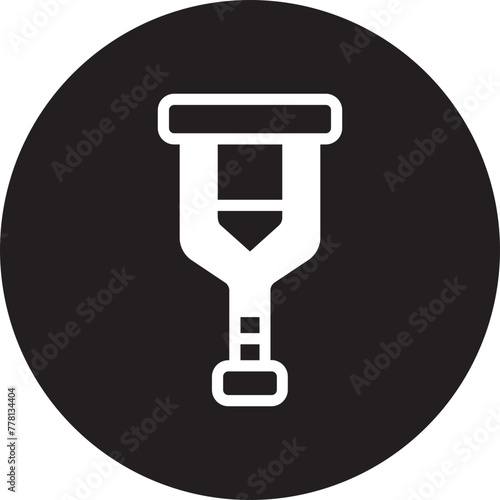 crutch glyph icon