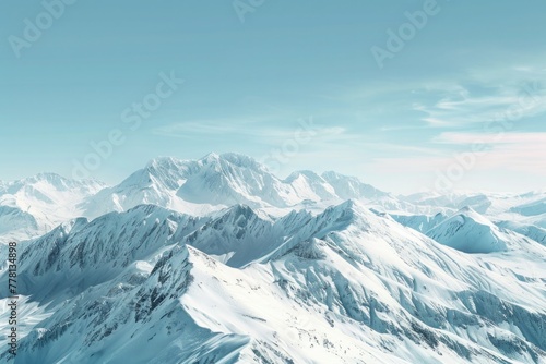 snowy mountains