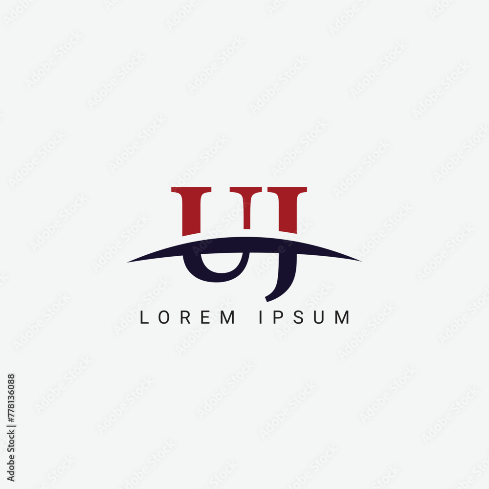 Alphabet UJ JU letter modern monogram style logo vector element Alphabet UJ JU letter modern monogram style logo vector element