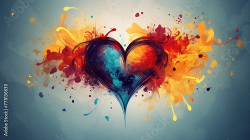 Artistic heart illustration that creatively conveys the essence of love