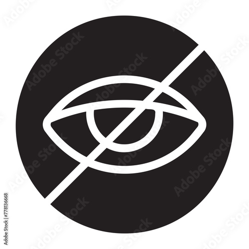 blind glyph icon