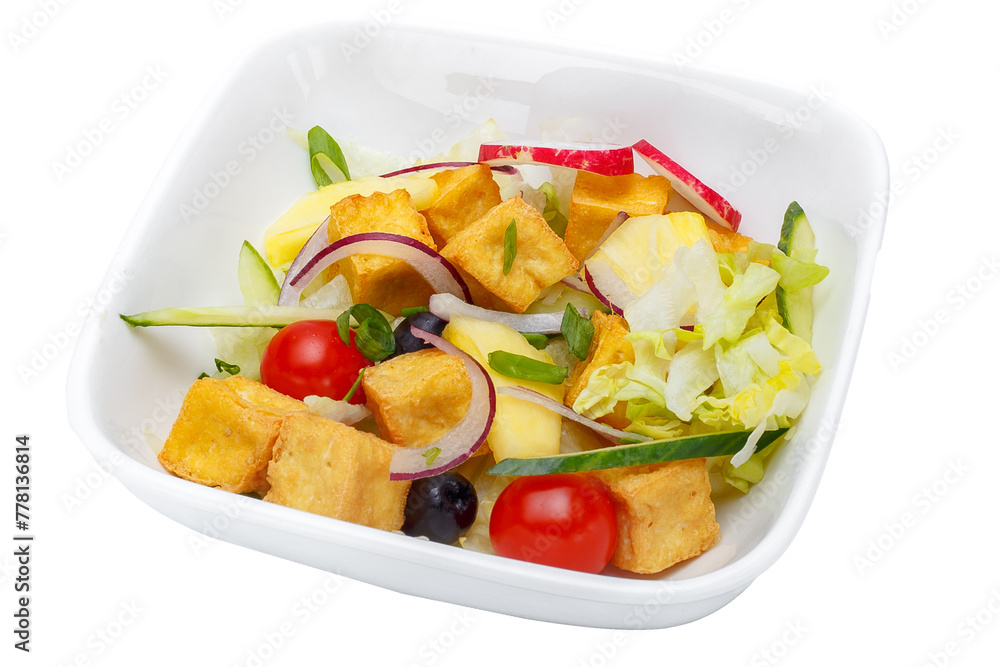 Salad with radish, cucumber, radish, onion and cheese Salad with radish, cucumber, radish, onion and cheese